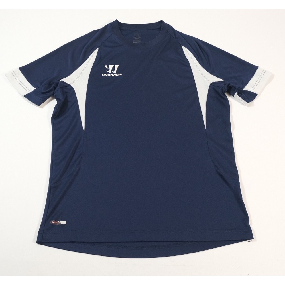 Warrior Sports Shirt Mens Medium Navy Blue Performance Short Sleeve Athletic Tee